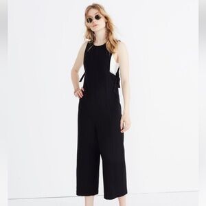 Madewell texture and thread side tie jumpsuit